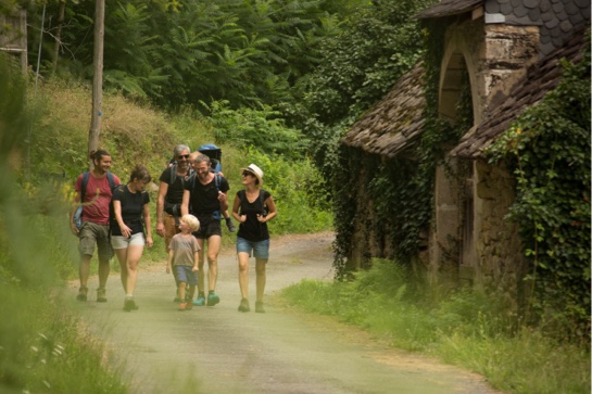 Wandelen over wegen en paden